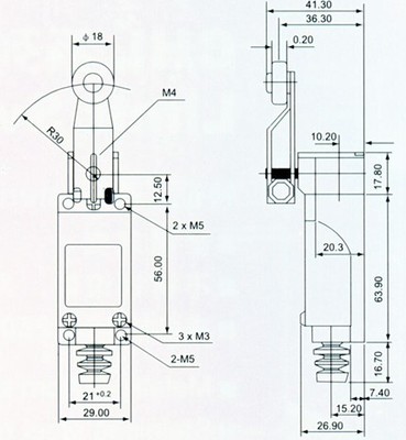 MONJEU行程开关限位开关 ME-8104/TZ-8104 带轮 220V-开关-MONJEU行程开关限位开关 ME-8104/TZ-8104 带轮 220V-上海浦胜五金交电